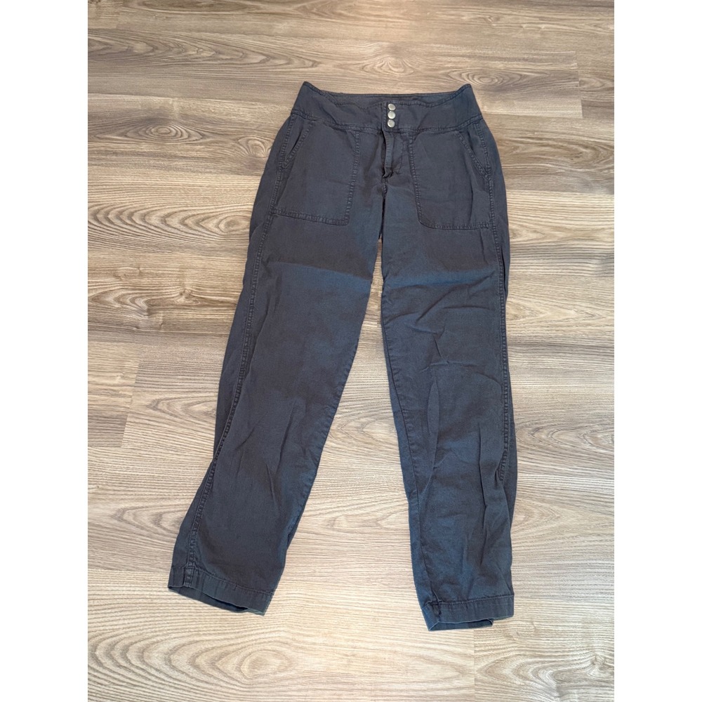 Carbon 2 Cobalt Cotton Linen Blend Pant Women's size 4 Ankle Gray